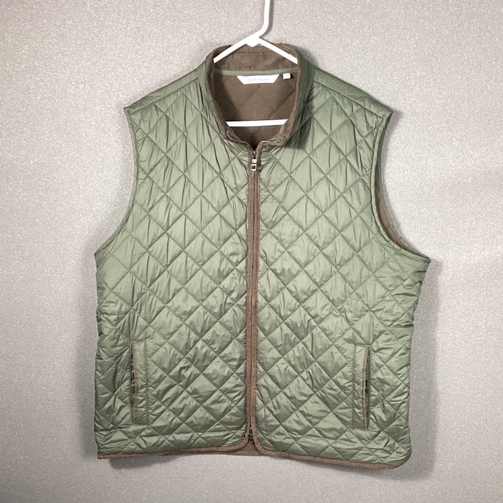 Peter Millar Essex XXL Diamond Quilted Puffer Golf Travel Multi-Pocket Vest